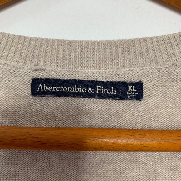 Abercrombie & Fitch women's tan long length button front cardigan sweater SZ XL - Picture 7 of 10